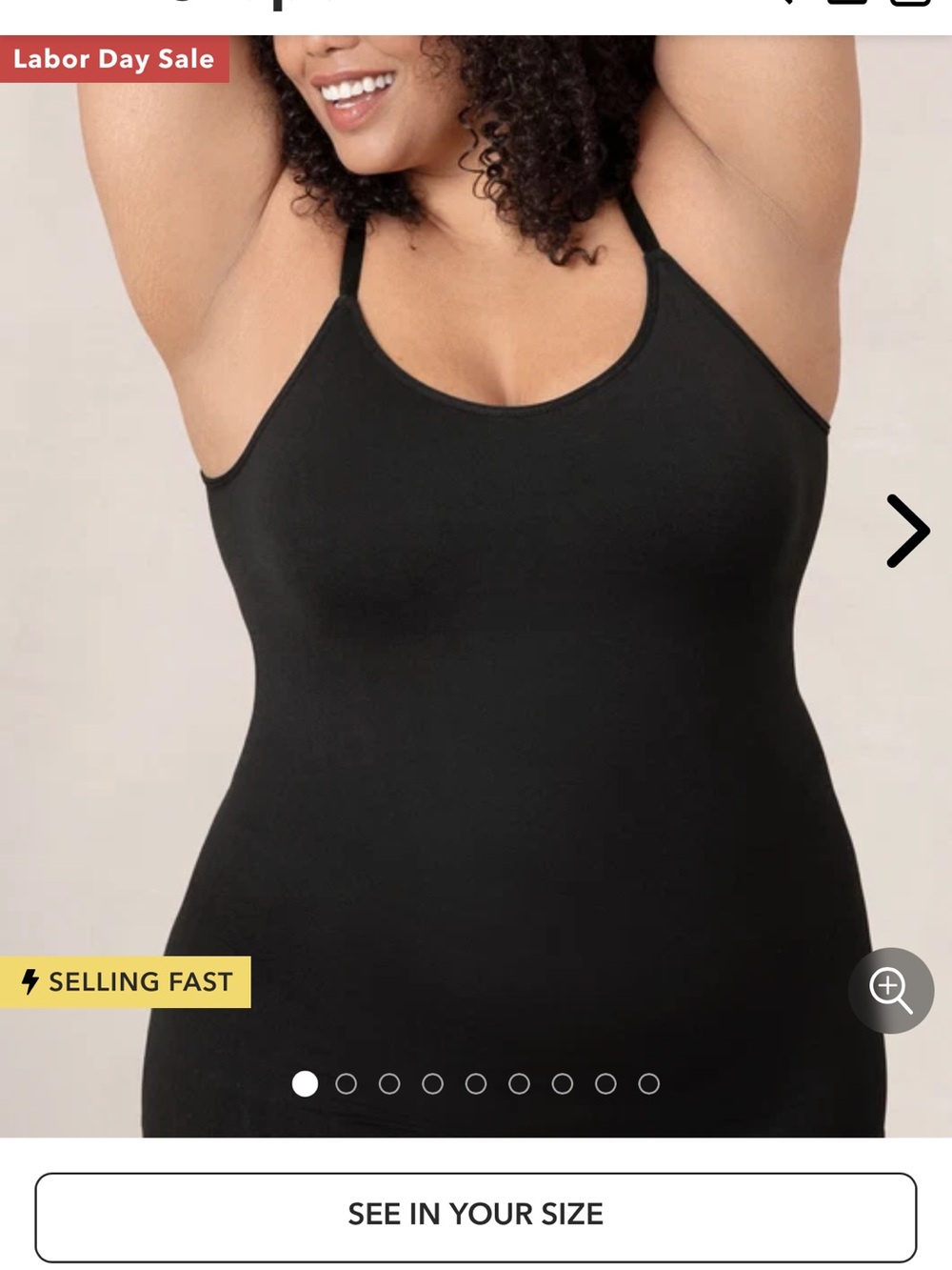 Shapermint Black Seamless Scoop-Neck Shaping Cami